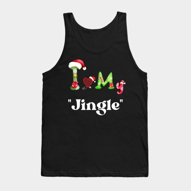 Xmas with "Jingle" Tank Top by Tee Trendz